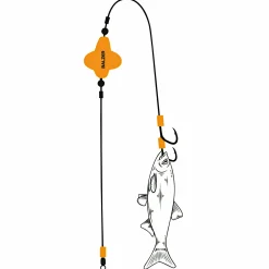 Adrenalin Cat Wallerhaken|Angelhaken<Vorfachhaken Micro Propeller Vorfach (orange)