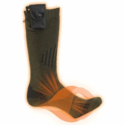 Almwalker Red Level Outdoor- & Angel-Socken|Beheizbare Bekleidung<Kniestrümpfe Feuerland Unisex, beheizbar (Oliv)