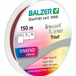Balzer Geflochtene Schnüre<Angelschnüre Iron Line (braun)
