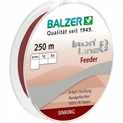 Outlet Balzer Angelschnur Iron Line Feeder (dunkelrot, 250 m)