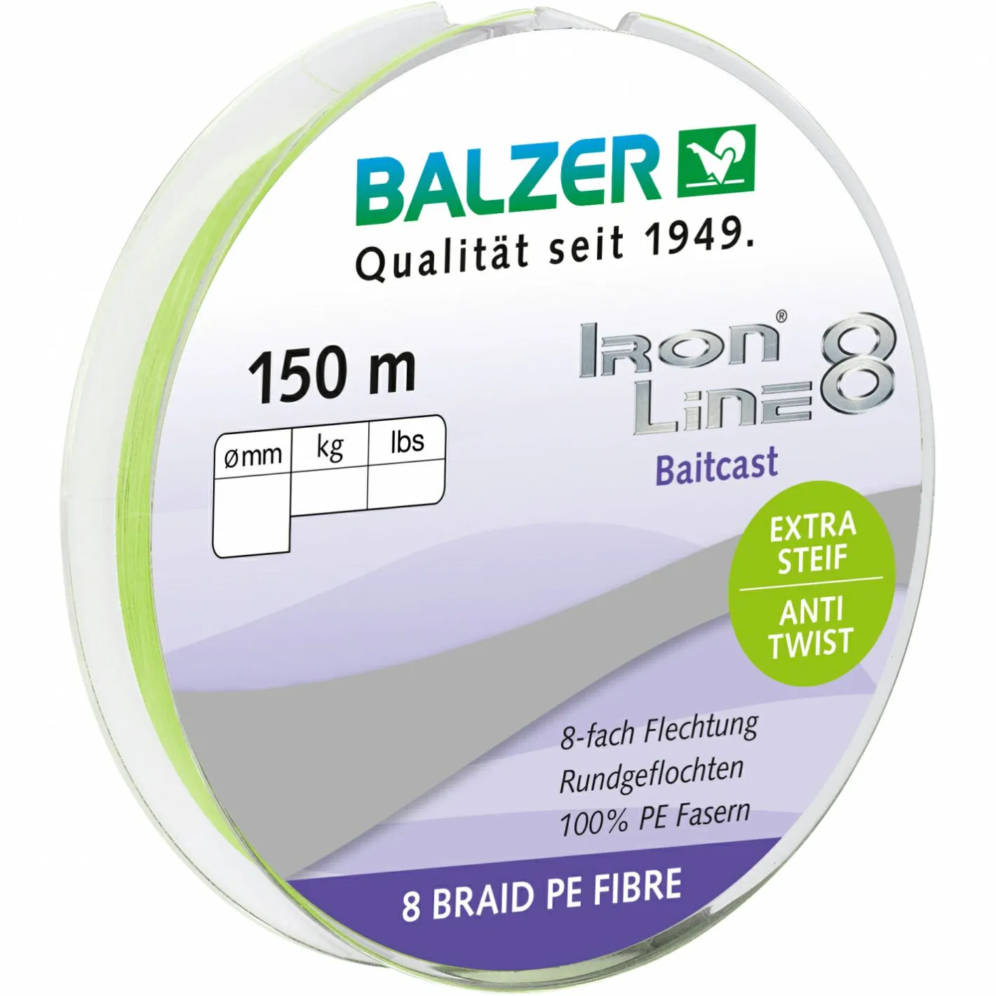 Balzer Geflochtene Schnüre<Iron Line 8 Baitcast