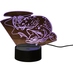 Bearstep Angel-Dekoration|Geschenkideen Für Angler<LED Deko Hecht