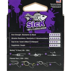 Berkley Fluorocarbon-Schnüre|Vorfachschnüre<Angelschnur Sick Fluorocarbon Leader