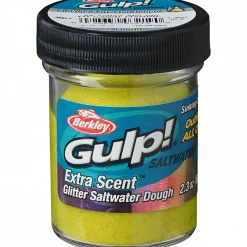 New Berkley Gulp!® Saltwater Dough (Sunshine Yellow Silver Glitter)