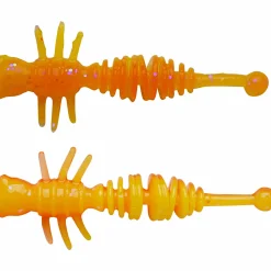 Berkley Gummiköder ·Creature Baits|Raubfischangeln Kunstköder<PowerBait Power Larvae (Fluo Orange/Sunshine Yellow)