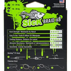 Berkley Geflochtene Schnüre<Sick Braid x8 (150 m, Moss Green)