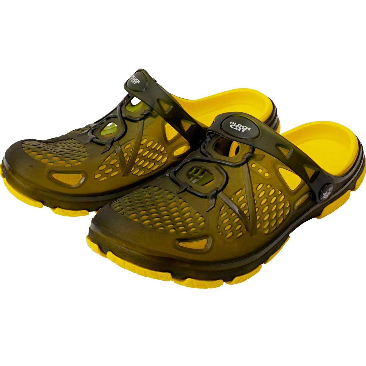 Clearance Black Cat Cat Clogs Unisex (Black/Yellow)