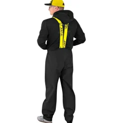 New Black Cat Waterproof Salopettes (Black/Yellow)