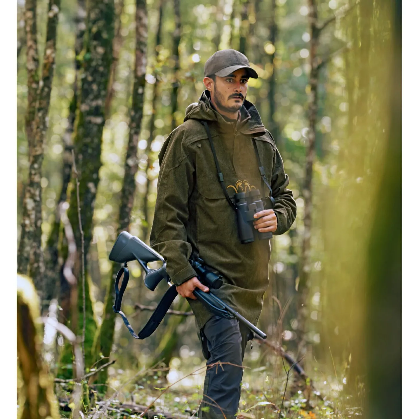 Outlet Blaser Laurent Smock Vintage Outdoorjacke Herren (Olive Mélange/Schwarz)