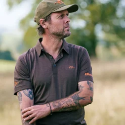 Blaser Angel-Poloshirts & Langarmshirts<Poloshirt Competition Herren (Dunkelbraun)