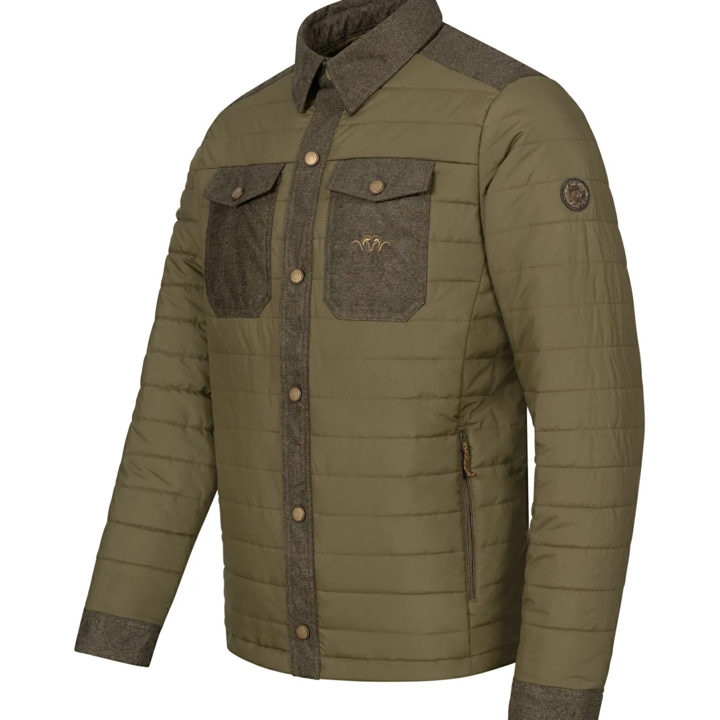 Blaser Outdoor- & Angel-Jacken<Ron Isolations Shacket Steppjacke Herren (Dunkel Oliv)