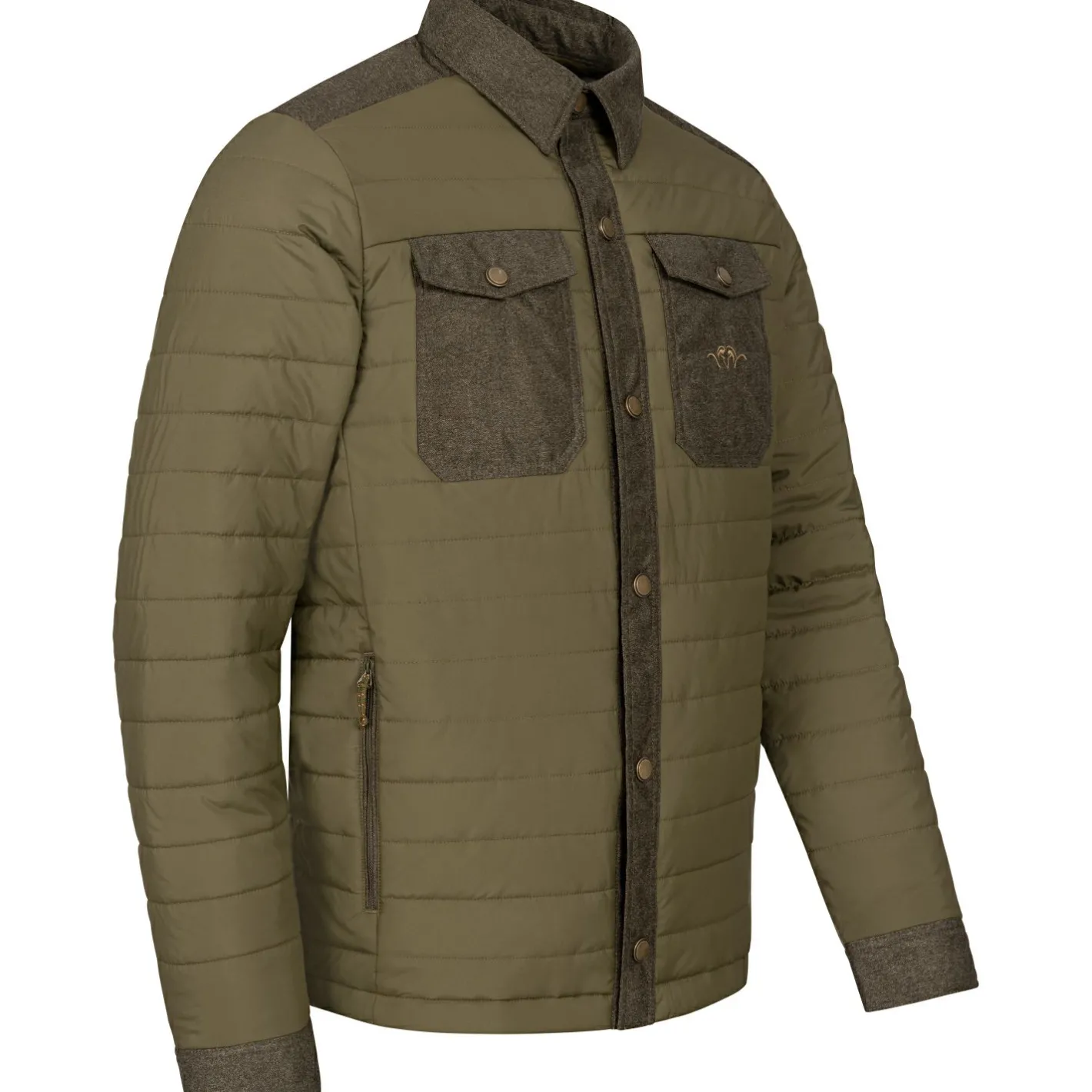 Blaser Outdoor- & Angel-Jacken<Ron Isolations Shacket Steppjacke Herren (Dunkel Oliv)