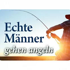 Discount Blechschild (Echte Männer gehen angeln)