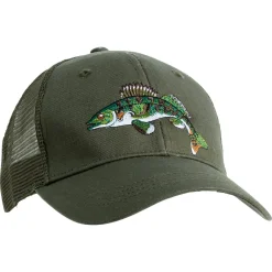 Outdoor- & Angel-Kappen<Cap "Zander" Herren (Oliv)