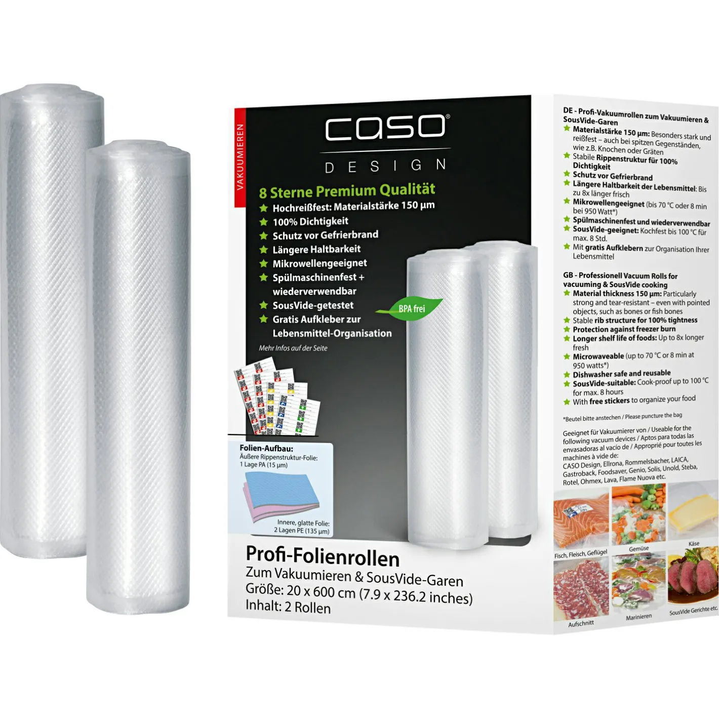 New Caso Design Profi - Folienrollen (20 x 600 cm)