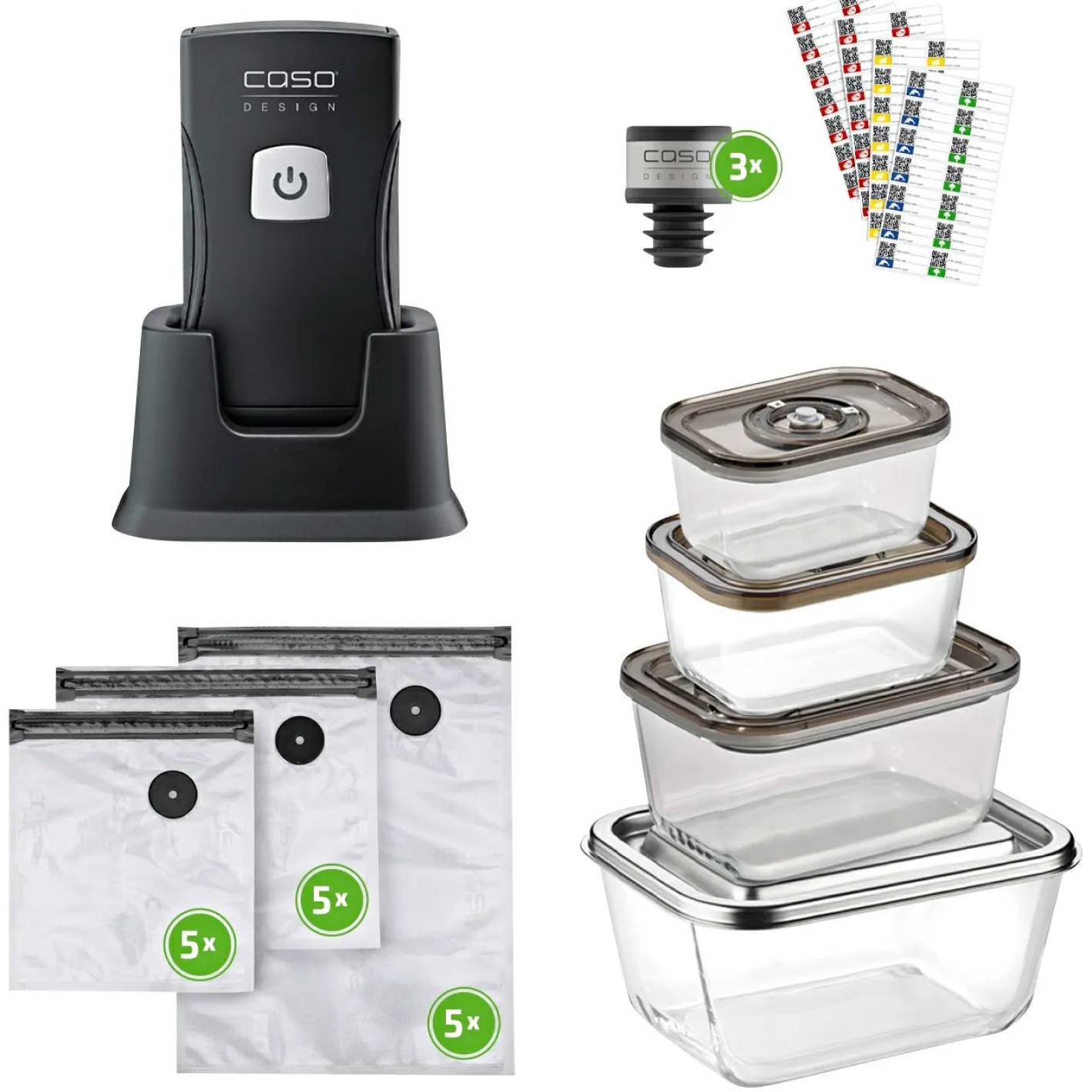 Caso Design Vakuumiergeräte & Vakuumierzubehör<Vacu OneTouch Pro Set