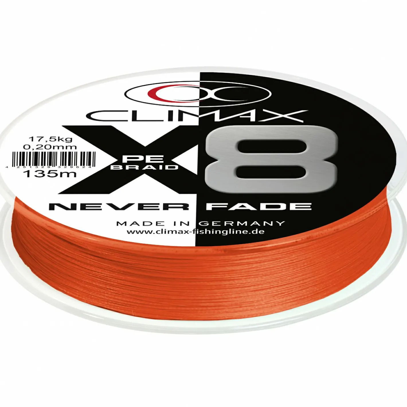 Climax Geflochtene Schnüre<PE X8 Neverfade (hi-vis orange)