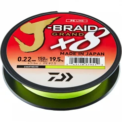Daiwa Monofile Schnüre<Angelschnur J-Braid Grand X8 (chartreuse, 270 m)