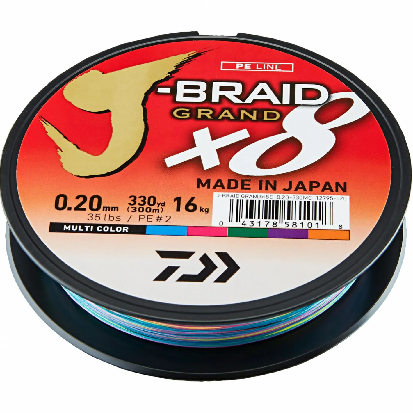 Online Daiwa Angelschnur J-Braid Grand X8 (multi-color, 300 m)