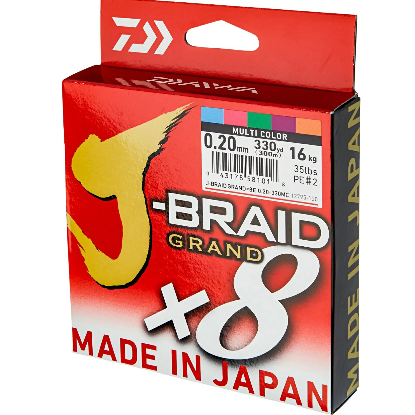 Online Daiwa Angelschnur J-Braid Grand X8 (multi-color, 300 m)