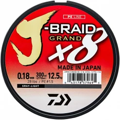 Daiwa Geflochtene Schnüre<Angelschnur J-Braid Grand X8 (hellgrau, 135 m)