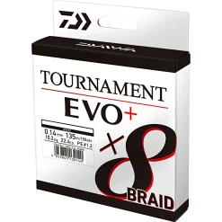 Daiwa Geflochtene Schnüre<Angelschnur Tournament X8 Braid EVO+ (135 m, dunkelgrün)