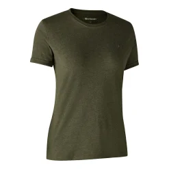 Outlet Deerhunter 2er-Pack Ladies Basis T-Shirts Damen (Adventure Green Melange)