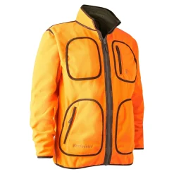 Deerhunter Outdoor- & Angel-Jacken<Gamekeeper Bonded Fleecejacke Herren, wendbar (Orange)