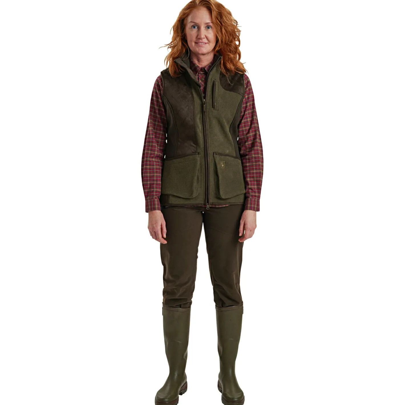 Deerhunter Damen Angeljacken & -Westen<Lady Pam Shooting Weste Damen (Graphite Green)