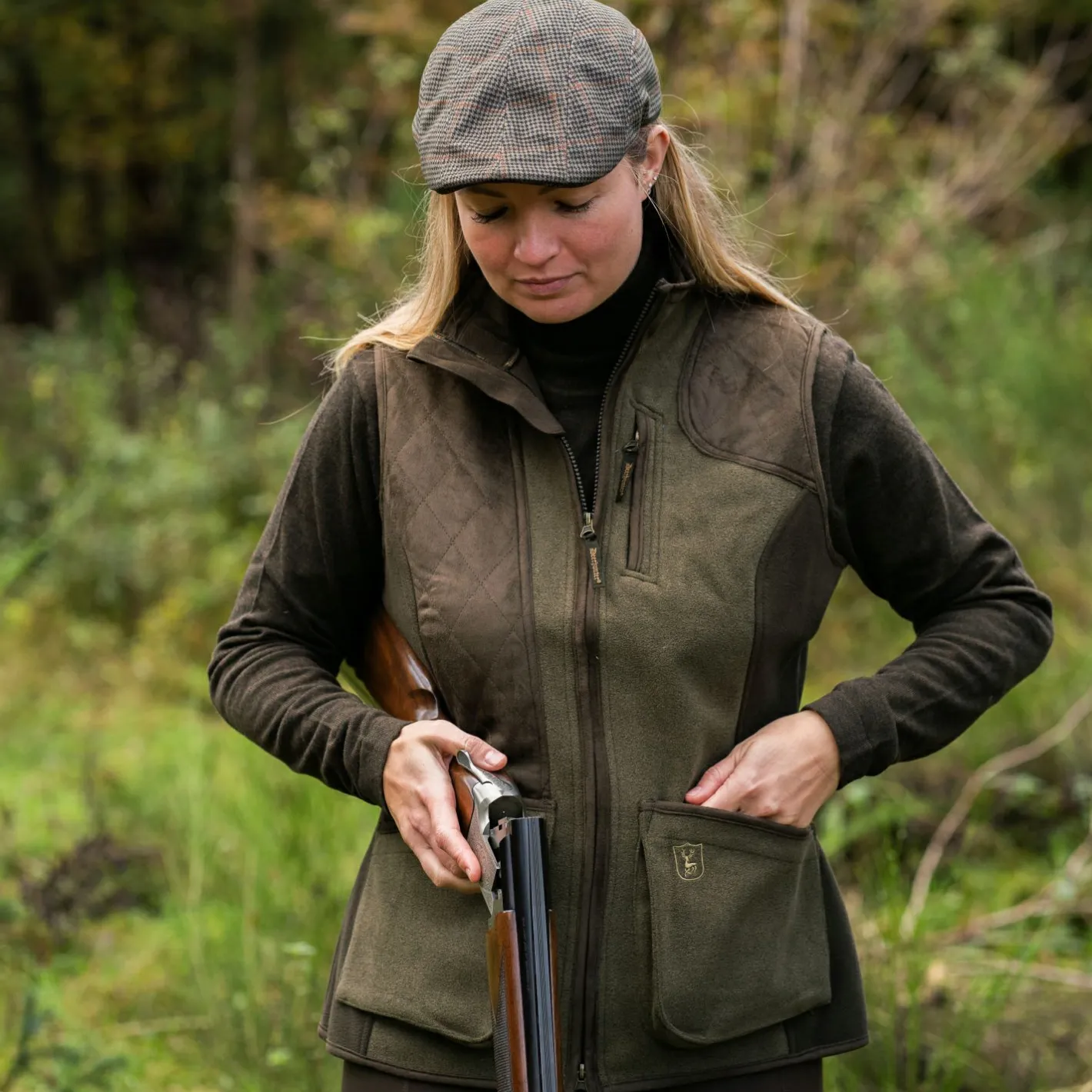 Deerhunter Damen Angeljacken & -Westen<Lady Pam Shooting Weste Damen (Graphite Green)
