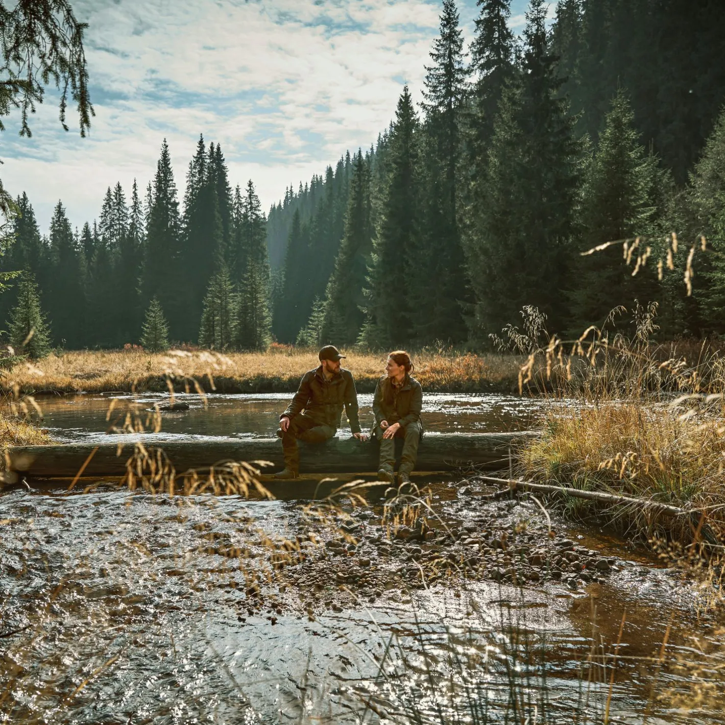 Outlet Deerhunter Moor wattierte Jacke Herren, mit Strick (Timber)