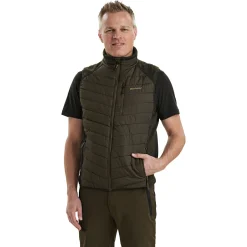 Hot Deerhunter Moor wattierte Weste Herren, mit Strick (Brown Leaf)