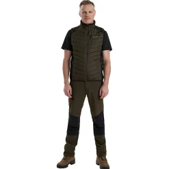 Hot Deerhunter Moor wattierte Weste Herren, mit Strick (Brown Leaf)