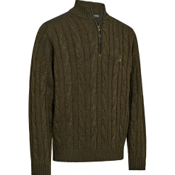 Deerhunter Angelpullover & -Strickjacken<Randall ½-Zip Strickpullover Herren (Art Green)