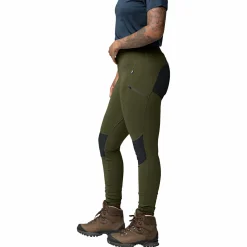 Fju00e4llru00e4ven Damen Angelhosen<Fjällräven Abisko Trekking Tights HD W Damen (Deep Forest)