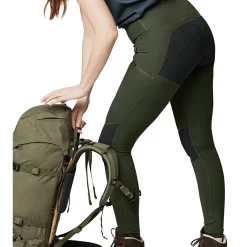 Fju00e4llru00e4ven Damen Angelhosen<Fjällräven Abisko Trekking Tights HD W Damen (Deep Forest)