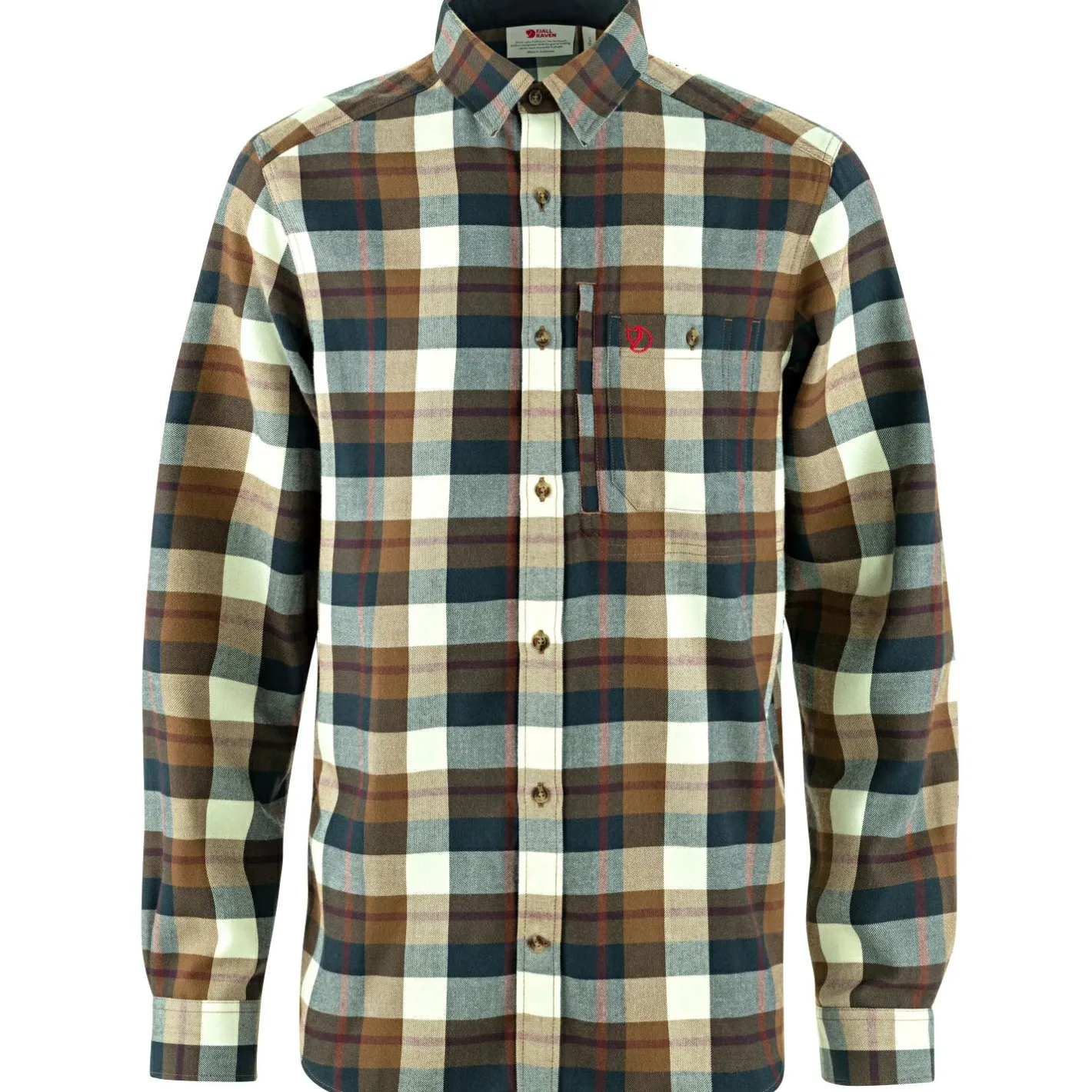 New Fju00e4llru00e4ven Fjällräven Singi Fjällglim Shirt M Herren (Wood Brown-Chalk White)