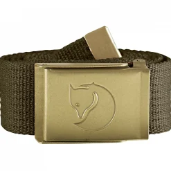 Clearance Fju00e4llru00e4ven Fjällräven Travel Canvas Brass Belt (Dark Olive)