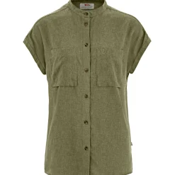 Online Fju00e4llru00e4ven Fjällräven Övik Hemp Shirt SS W Damen (Green)