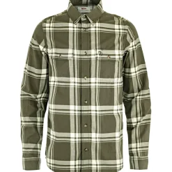 Fju00e4llru00e4ven Outdoor- & Angelhemden<Fjällräven Övik Lite Flannel Shirt M Herren (Laurel Green-Chalk White)