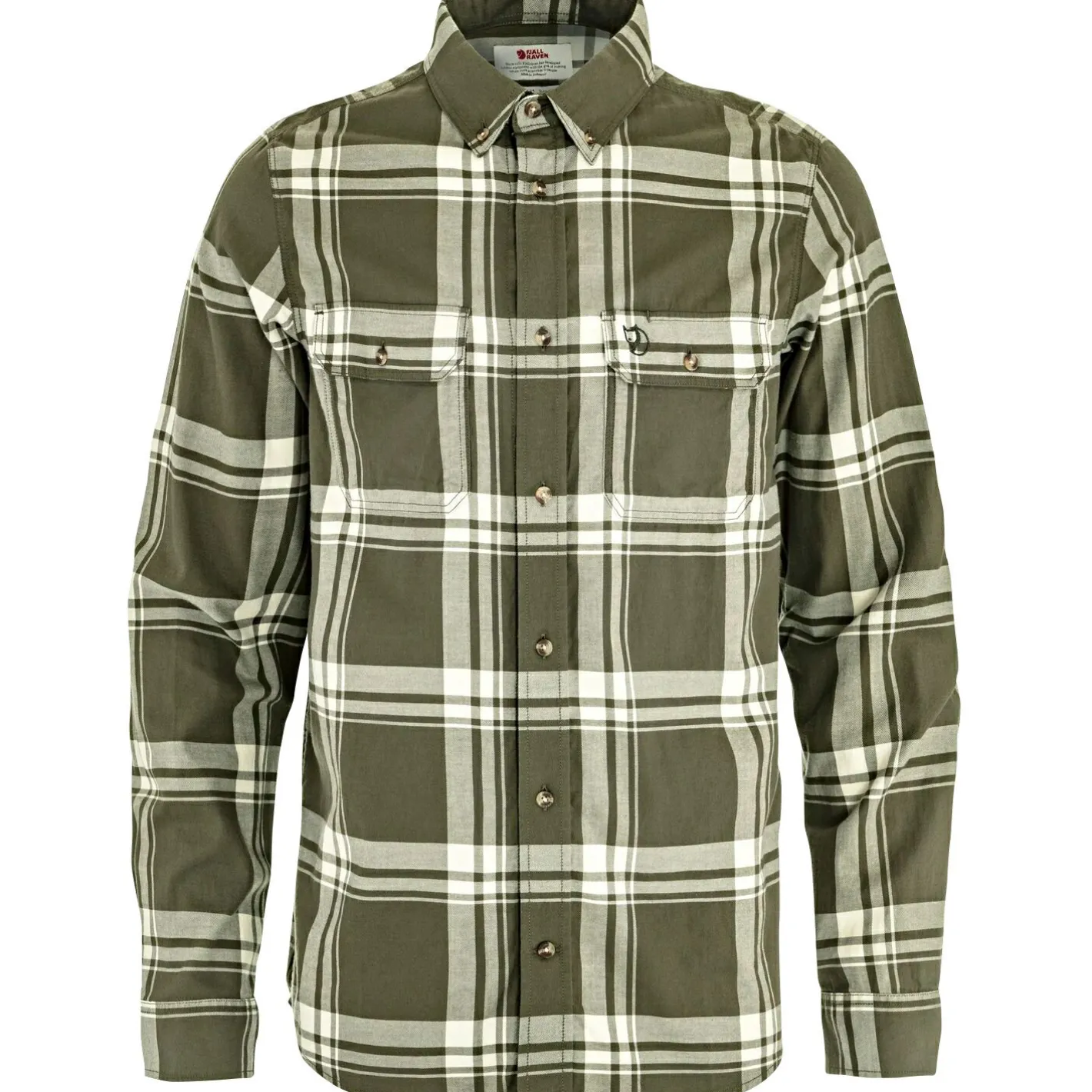 Fju00e4llru00e4ven Outdoor- & Angelhemden<Fjällräven Övik Lite Flannel Shirt M Herren (Laurel Green-Chalk White)