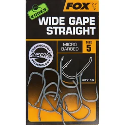 Fox Angelhaken|Karpfenangeln-Zubehör<Angelhaken Edges Wide Gape Straight Hooks X10