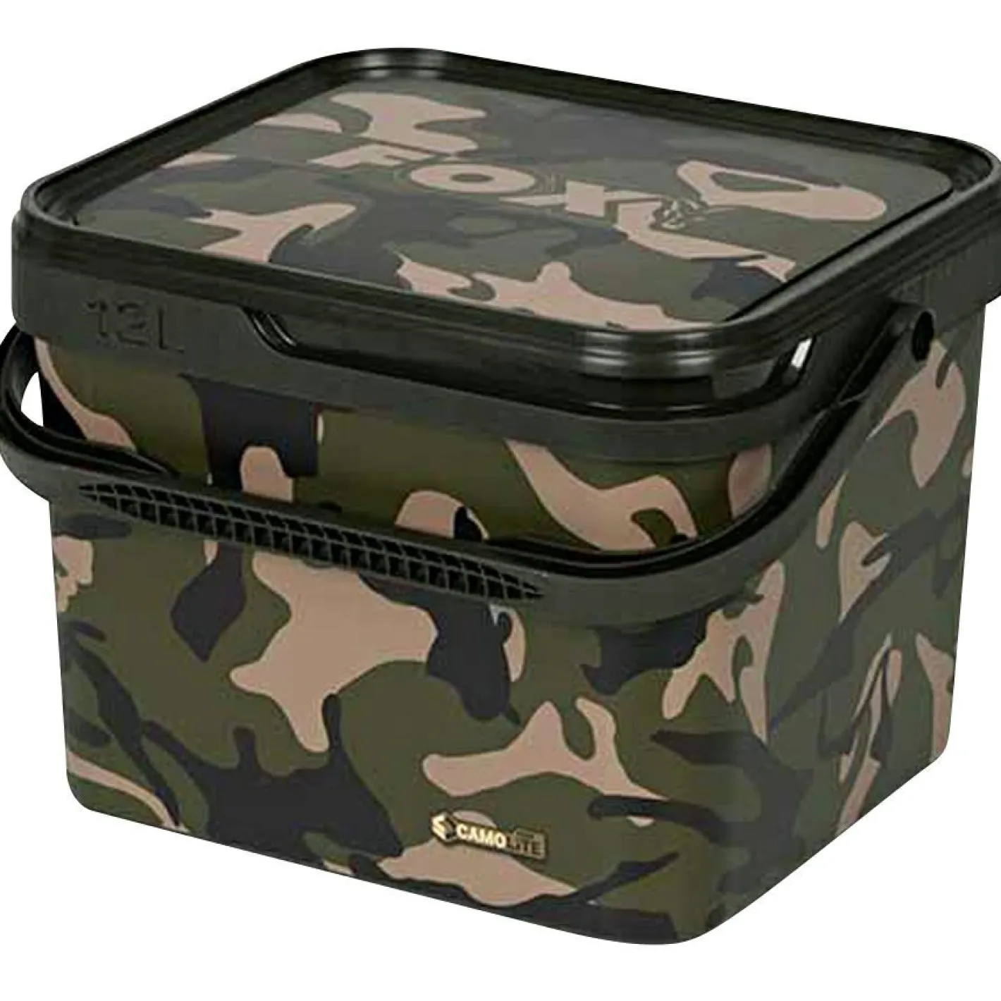 Fox Angelkoffer & Angelboxen ·Futtereimer<Camo Bucket