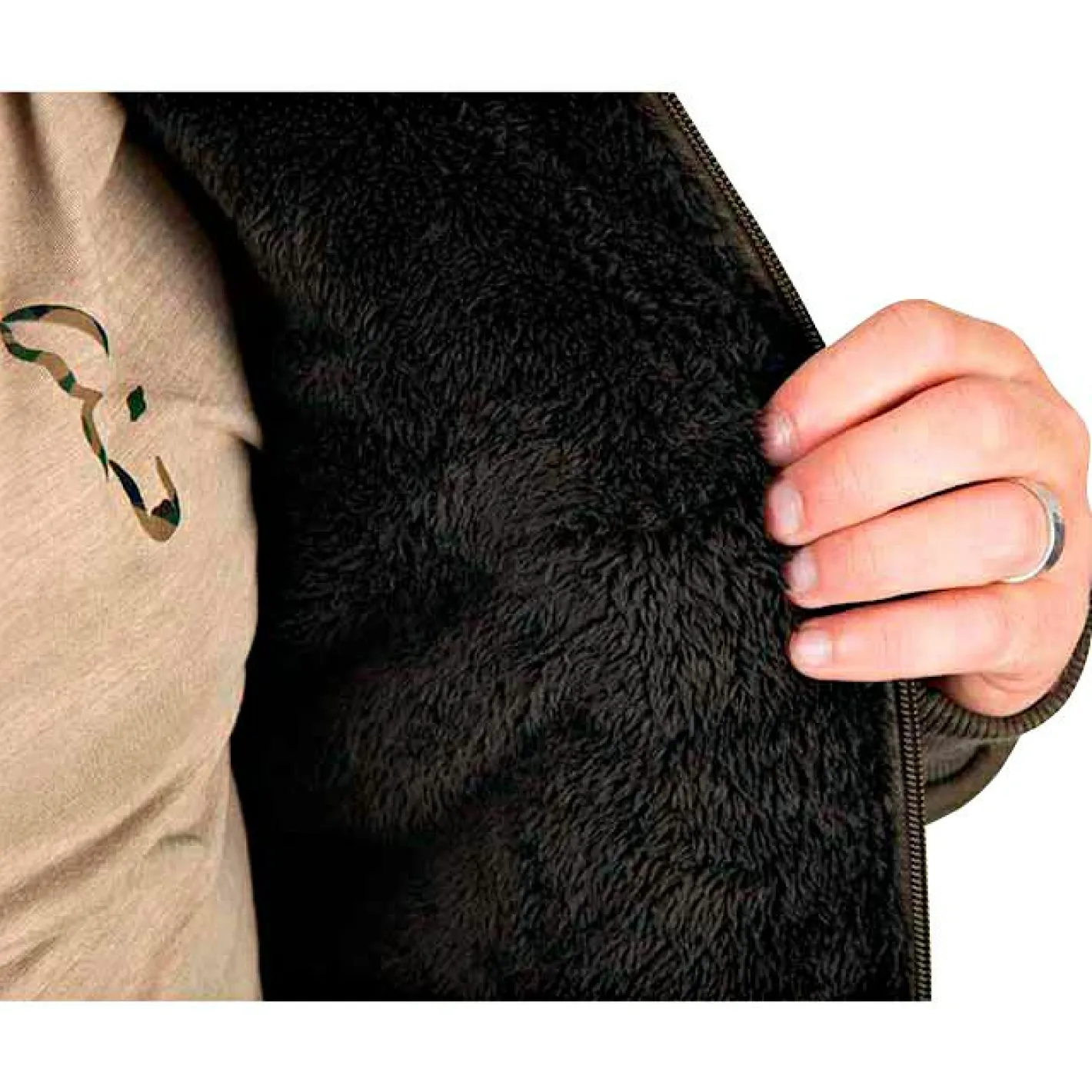 Fox Outdoor- & Angel-Jacken<Collection Sherpa Jacket Herren (Green/Black)