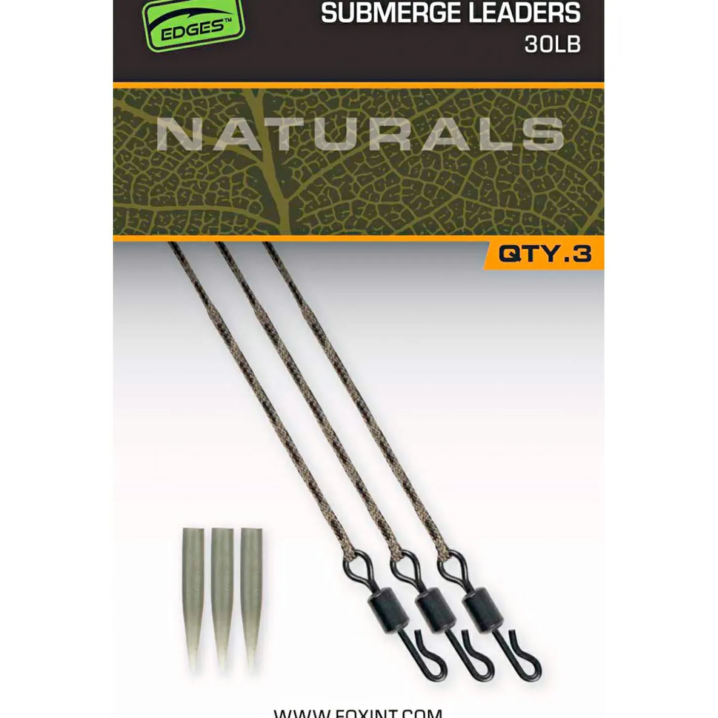 Fox Karpfenangeln-Zubehör<EDGES™ Naturals Submerge Leaders
