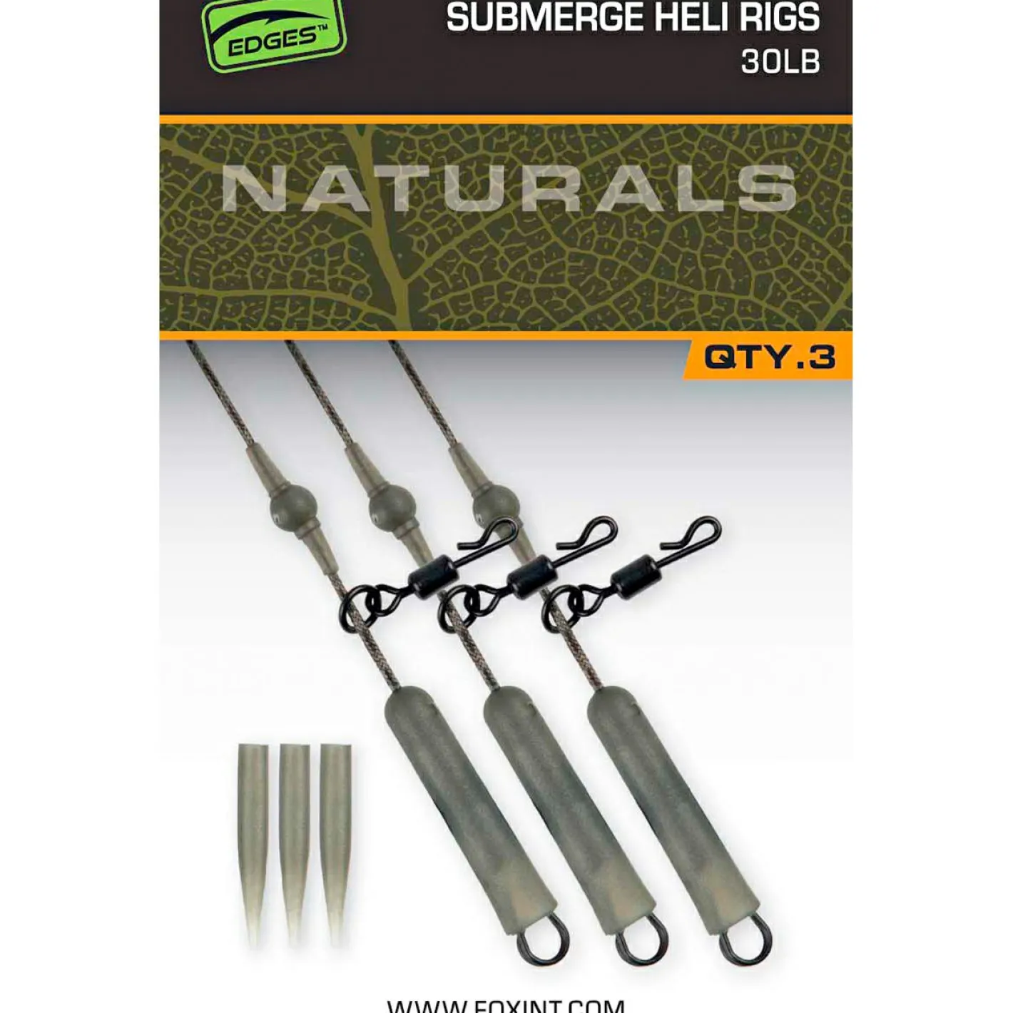 Best Fox EDGES™ Naturals Submerge Heli Rig Leaders