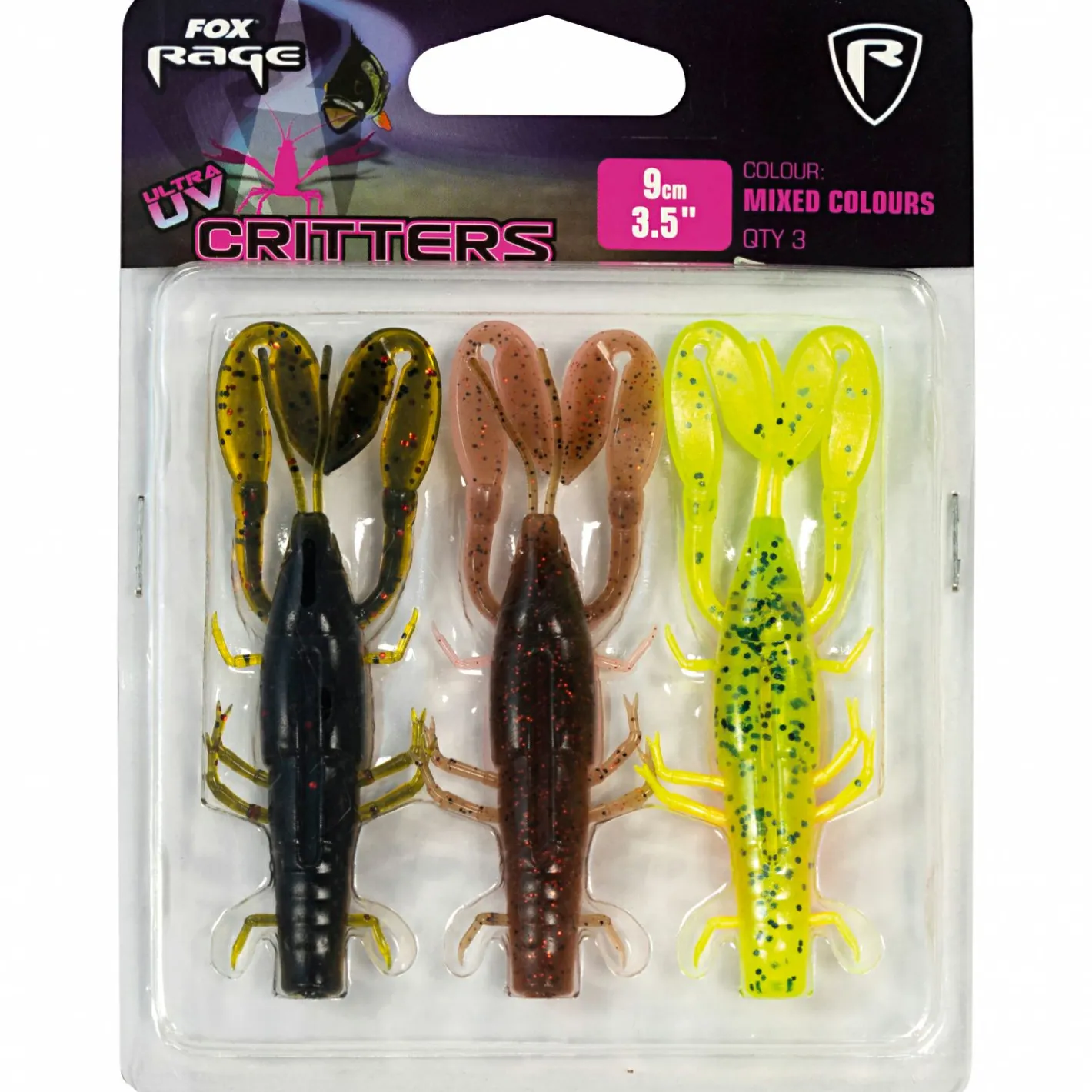 Fox Rage Gummiköder ·Gummifische & Shads|Raubfischangeln Kunstköder<Gummikrebs Set Ultra UV Critter
