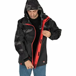 Fox Rage Outdoor- & Angel-Jacken<RS Triple-Layer Jacket Herren (Black/Camo)