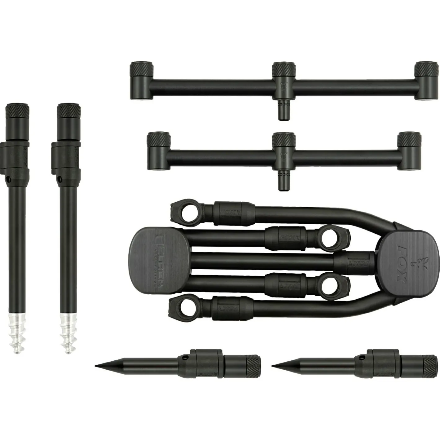Fox Rod Pods & Tri Pods|Karpfenangeln-Zubehör<Rod Pod Black Label QR 3 Complete Kit