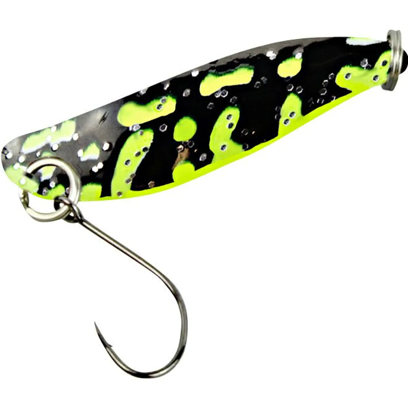 FTM Trout Spoons|Trout Spoons<Trout Spoon Hammer (3,2 g, Grün/Schwarz Glitter UV)